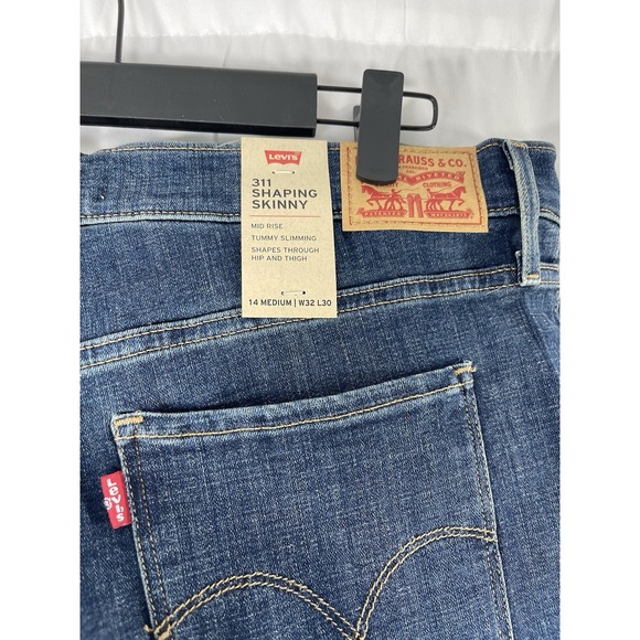 Levi's 311 Shaping Skinny Mid Rise Women's Jeans Size 14 W32 L30 - Picture 4 of 7